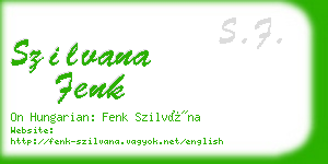 szilvana fenk business card